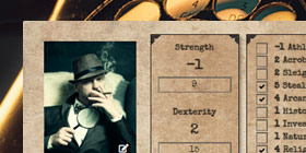 Detective Character Sheet Skin