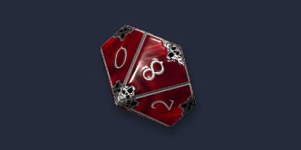 Blood red vampire dice set